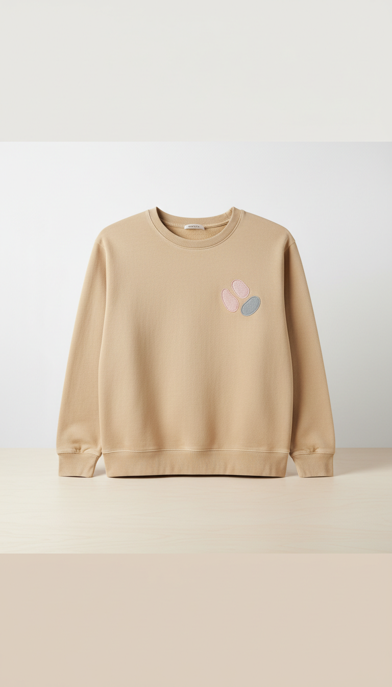 Soft-Washed Sweatshirt with Subtle Embroidery