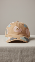 Embroidered Cotton Hat with Structured Crown